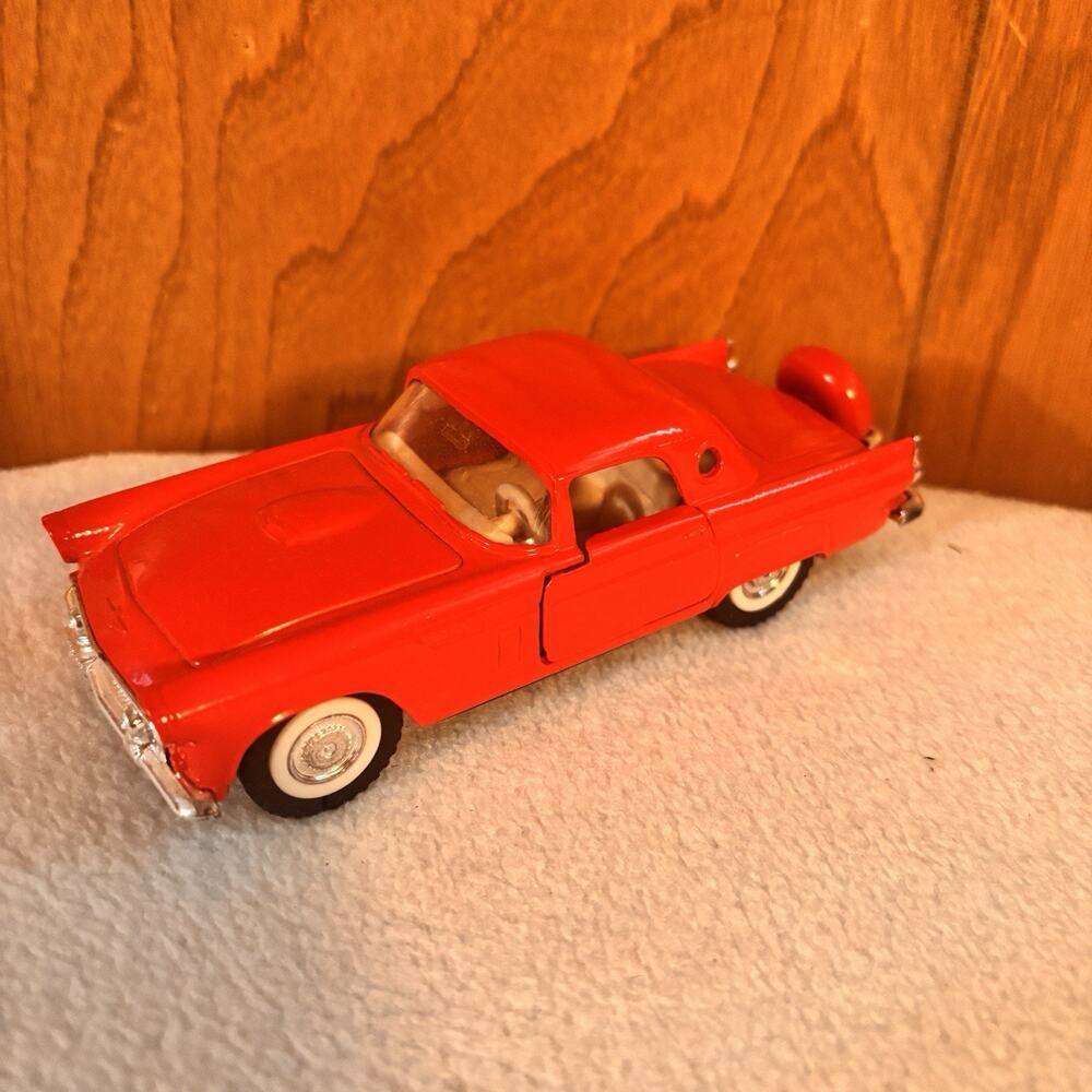 Vintage Majorette 1956 Ford Thunderbird, Hard Top Red 1/32 Scale 5.4 Inches